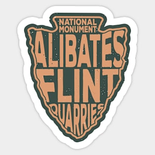 Alibates Flint Quarries National Monument name arrowhead Sticker